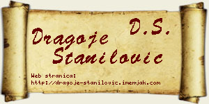 Dragoje Stanilović vizit kartica